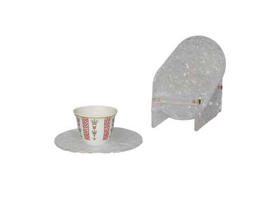 صحون تقديم اكريليك ثلجي مع ستاند