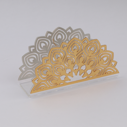 حامل مناديل اكريليك مذهب