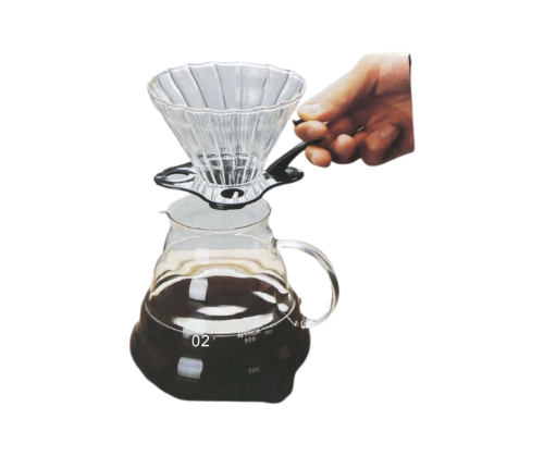 طقم تقطير القهوة v60 مكون من قطعتين - 600 مل