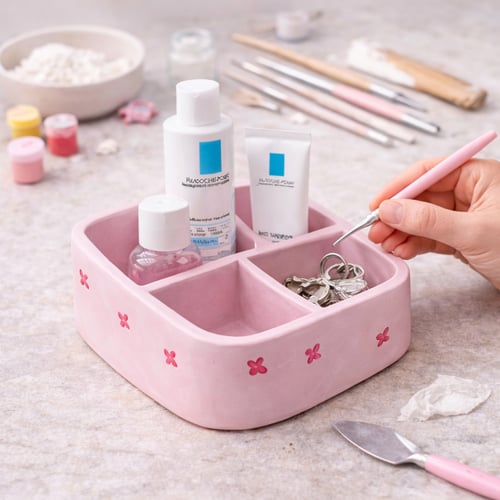 Make your own organizer with ceramic clay