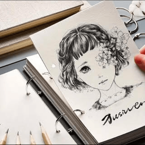 كتيب رسم صغير - بخامة ورقية عاليو الجودة