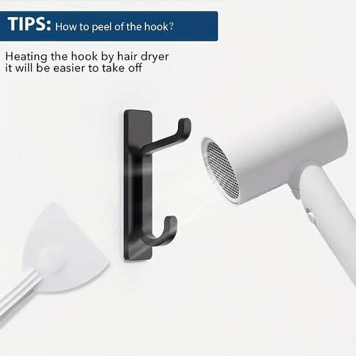 12 قطعة خطافة لتعليق المستلزمات ذاتية اللصق - متين...