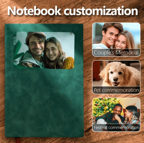 دفتر قابل للتخصيص بصورتك أو صورة من تحب / بخامة من...