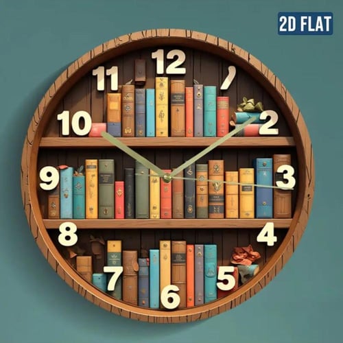 ساعة حائط دائرية للمكاتب - عصرية بسيطة - ساعة تناظ...