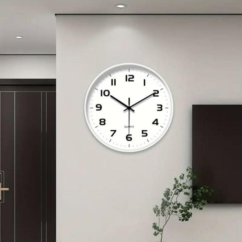 ساعة حائط دائرية للمكاتب - عصرية بسيطة - ساعة تناظ...