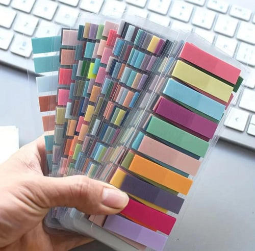 اوراق لاصقة لملاحظات و تقسيم الكتب و الدفاتر