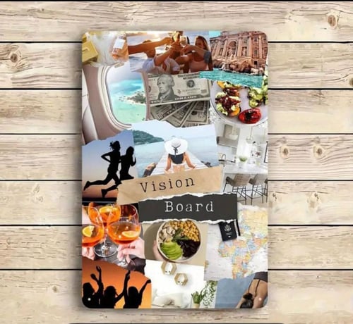 لوح معدني كولاج تحفيزي جداري – لمكتبك ومساحتك الخا...