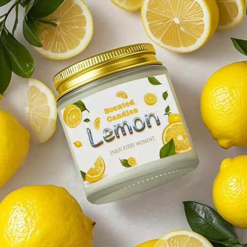 حزمة من 4 شموع صويا، لافندر، وردة، فانيليا، صندل و...