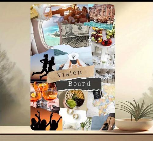 لوح معدني كولاج تحفيزي جداري – لمكتبك ومساحتك الخا...