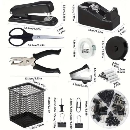 مجموعة أدوات المكاتب الكاملة 10 في 1 للعودة إلى ال...