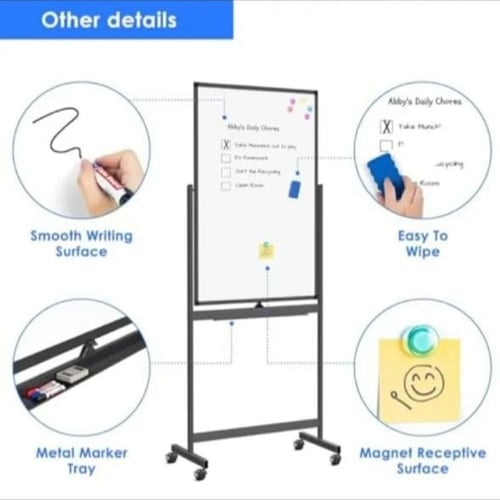 لوحة بيضاء محمولة من ماباي - سطح ناعم من 3 طبقات،...