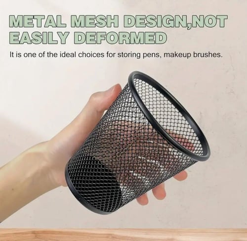 12 قطعة من حامل أقلام حديد للمكتب - منظم أقلام ملو...