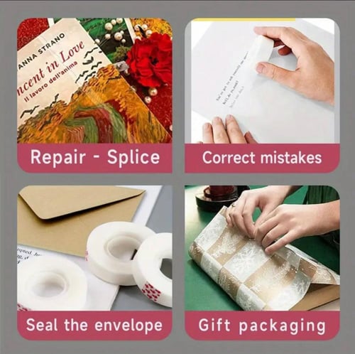 مجوعة من 10 لفات لصق شريط شفاف مكتبي