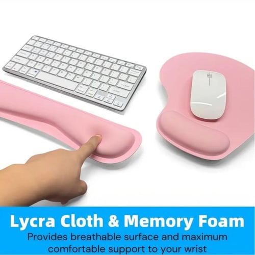 3 قطع/مجموعة مسند معصم لون وردي لوحة المفاتيح وفأر...