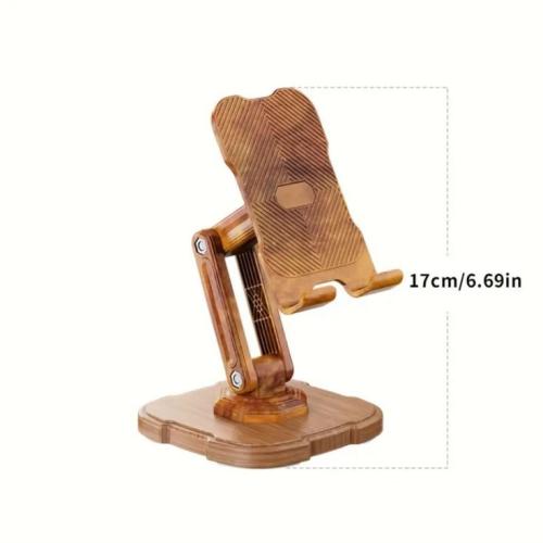 حامل هاتف خشبي إبداعي للوضع على المكتب،