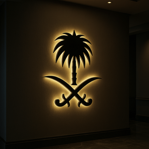 شعار المملكة العربية السعودية – تصميم فاخر من الأك...