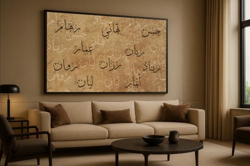 لوحة باسماء العائلة