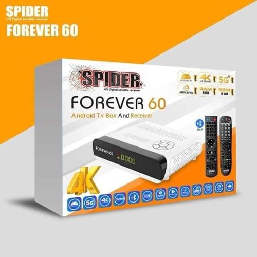رسيفر سبايدر فوريفر 60 اندرويد 9 فايف جي 5G 4K