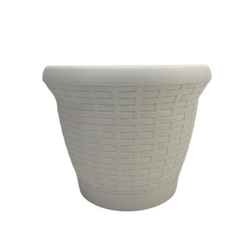 مركن زرع بلاستيك منسوج حصير 40*40*32سم