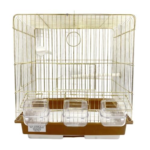 قفص طيور ذهبي 3 اكلات