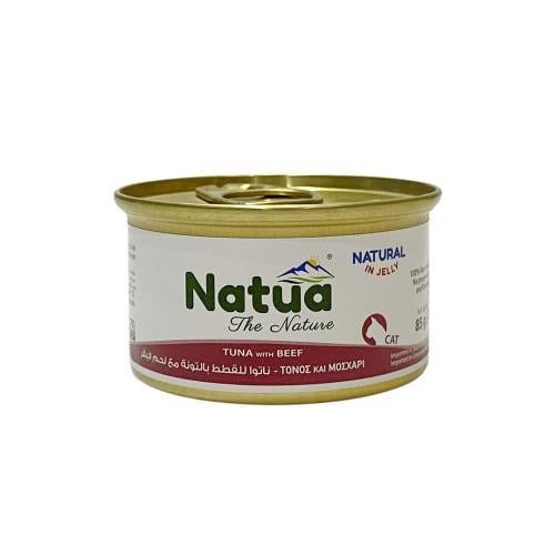 ناتوا كات للقطط طعام رطب بنكهة بالتونة مع لحم البق...