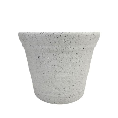 مركن زرع بلاستيك كريمي مع حبيبات 35*35*28سم