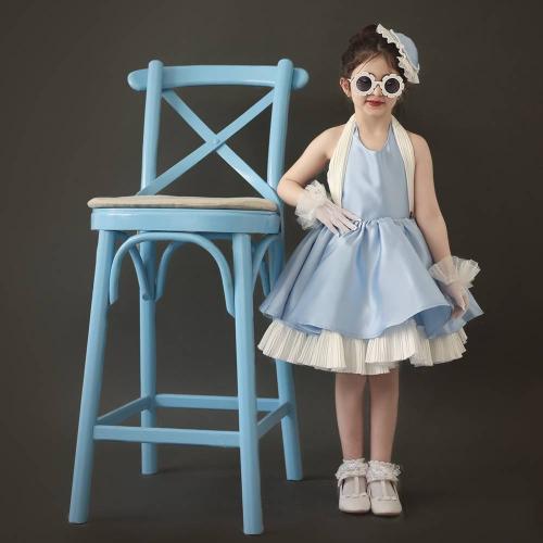 Elegant sky blue dress