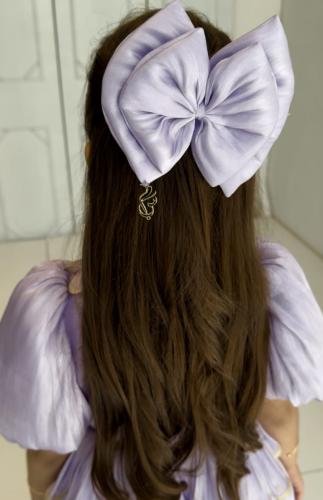 Elegant purple hair bow