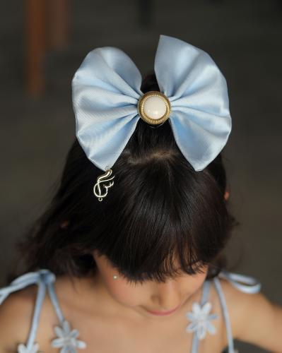 Baby blue bow