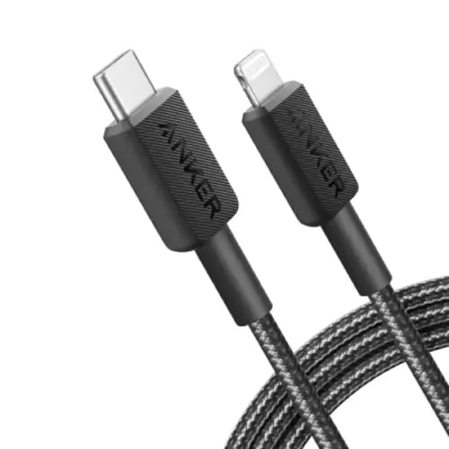كيبل أنكر 322 USB-C إلى Lightning للآيفون – 0.9 متر – أسود