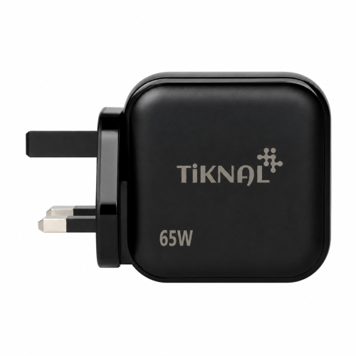 شاحن جداري تكنل 65 واط بثلاثة منافذ منفذين USB-C PD ومنفذ USB للشحن السريع
