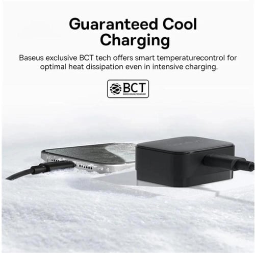 بيسوس - فيش جداري بمنفذ تايب سي بقوة 20 واط مع كيب...