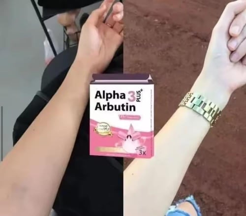 كبسولات تحتوي على بودرة الفا اربوتين يتم تفريغ محت...