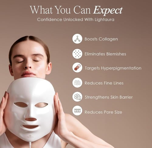 قناع الوجه العلاجي بالضوء سبع الوان علاجية