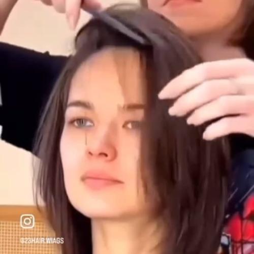 باروكة شعر طبيعي برازيلي فروة حرير سويسري طول ١٢ ا...