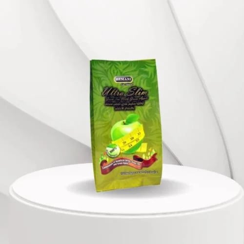 Herbal tea with green apple for slimming