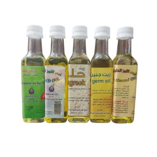 A set of oils for body and hair care