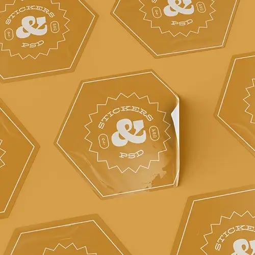 Six-sided sticker