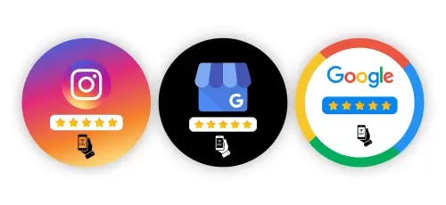 Acrylic round or square NFC Google review