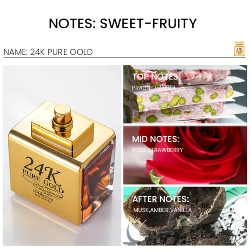 24K Pure Gold Lonkoom perfume ,عطر 100 مل، "لمسة ذ...