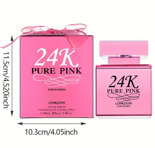 24K Pure Pink Lonkoom Perfume , عطر 100 مل , "أنوث...