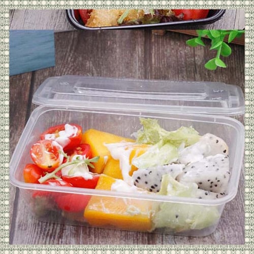 طبق مايكروويف مستطيل اسود مع غطاء شفاف محكم يمنع ا...