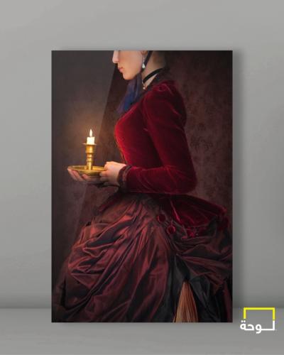 Victorian Women In A Red Dress