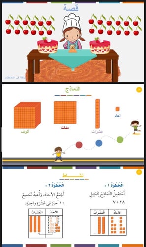 جمع الاعداد المكونة من رقمين