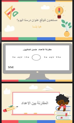 المقارنة بين الاعداد