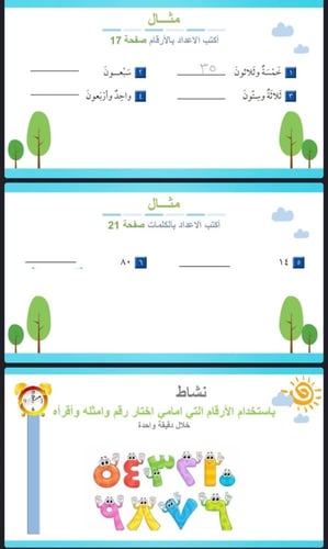 قراءة الاعداد وكتابتها