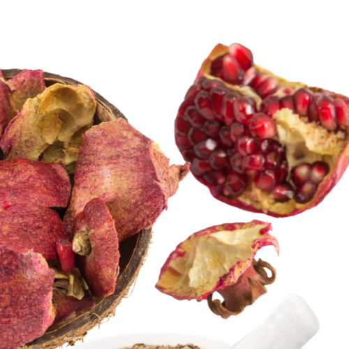 قشر الرمان غير مطحون