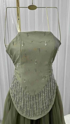 فستان سمر سهره اخضر