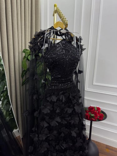 فستان سهره اسود فخم