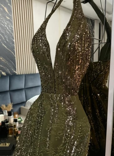 فستان سهره اخضر